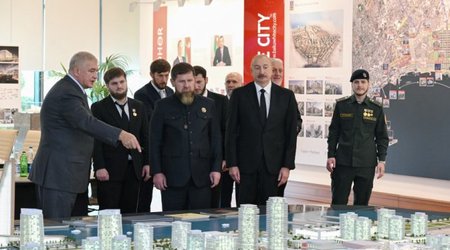 Ильхам Алиев и Рамзан Кадыров посетили «Баку Белый город»