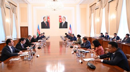 Əli Əsədov Kambocalı həmkarı ilə əməkdaşlıq məsələlərini müzakirə edib