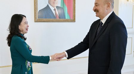 Prezident İlham Əliyev Vyetnamın Vitse-prezidenti ilə görüşüb