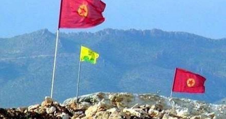 Polis bölməsində PKK bayrağı asıldı Polis bölməsində PKK bayrağı asıldı