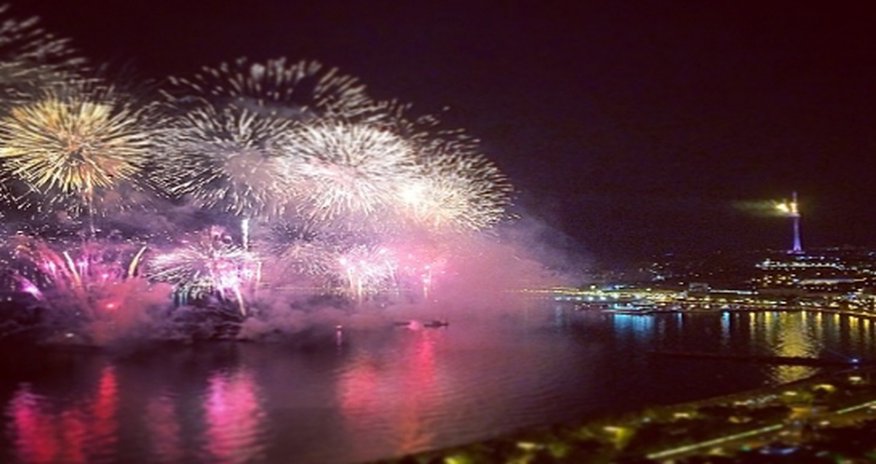 Spectacular firework display marks One Year To Go until Baku 2015 Spectacular firework display marks One Year To Go until Baku 2015