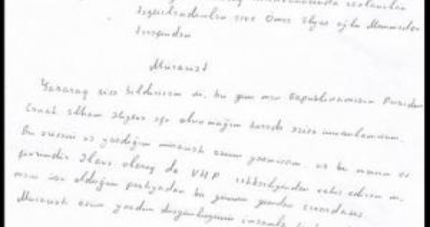 Член NIDA обратился к президенту Ильхаму Алиеву Член NIDA обратился к президенту Ильхаму Алиеву