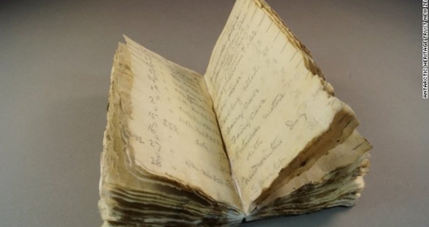 100-year-old notebook found frozen in ice 100-year-old notebook found frozen in ice