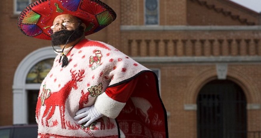 Tex Mex Santa wears a sombrero and swaps reindeer Tex Mex Santa wears a sombrero and swaps reindeer