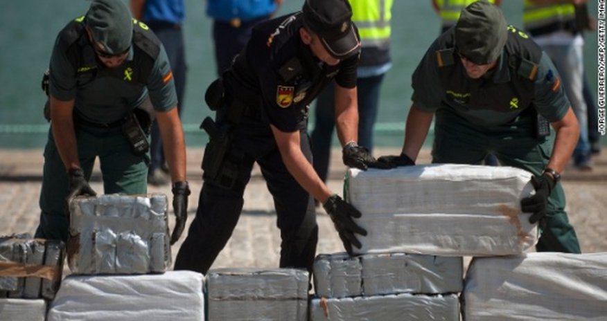 Spain nets a ton of cocaine in floating backpacks Spain nets a ton of cocaine in floating backpacks