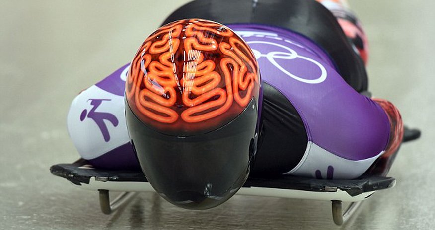 Sochi skeleton athletes prove they've got a head for fashion - PHOTO Sochi skeleton athletes prove they've got a head for fashion - PHOTO