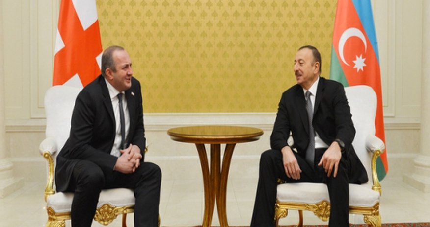 Georgian president meets Azeri counterpart in Baku Georgian president meets Azeri counterpart in Baku
