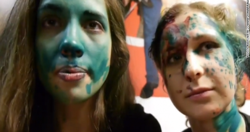 Pussy Riot members attacked in Russian city while eating at McDonald's Pussy Riot members attacked in Russian city while eating at McDonald's