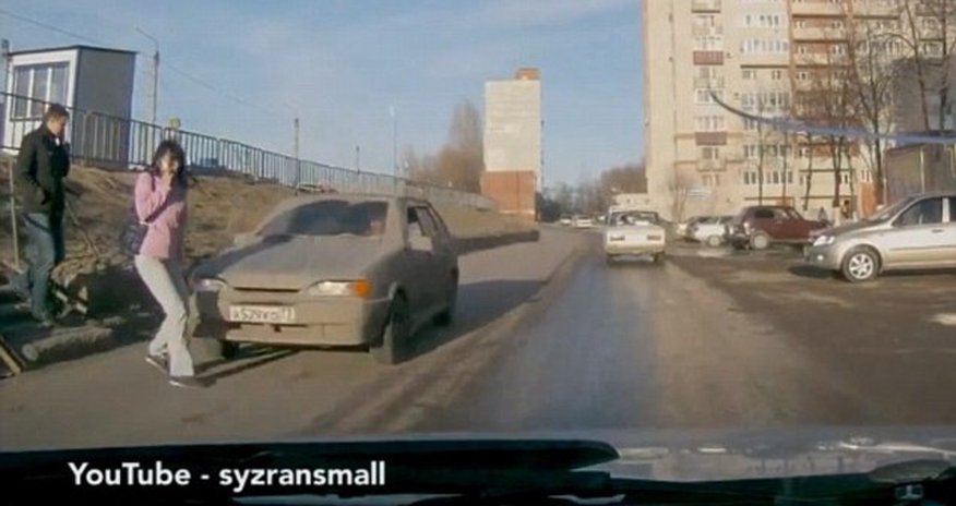 WARNING: Woman gets hit by car - PHOTO+VIDEO WARNING: Woman gets hit by car - PHOTO+VIDEO