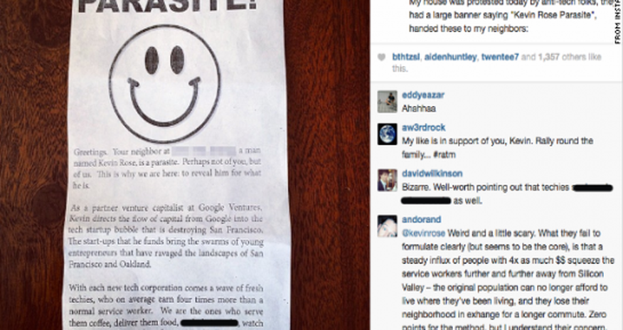 Anti-tech protesters target Google exec Anti-tech protesters target Google exec