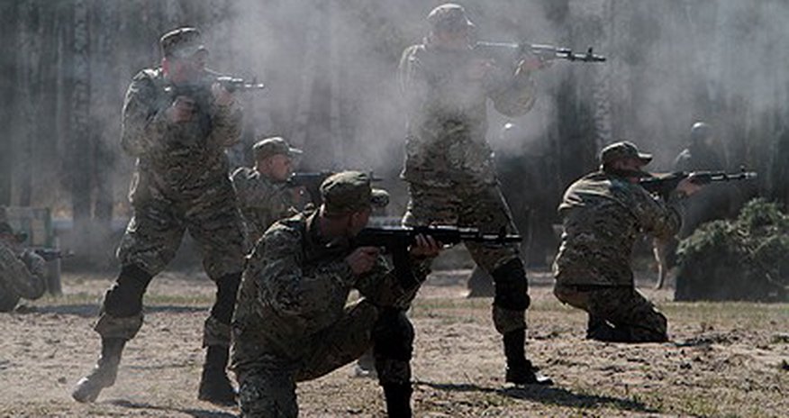 Украинские военные в ходе учений использовали фото Путина Украинские военные в ходе учений использовали фото Путина