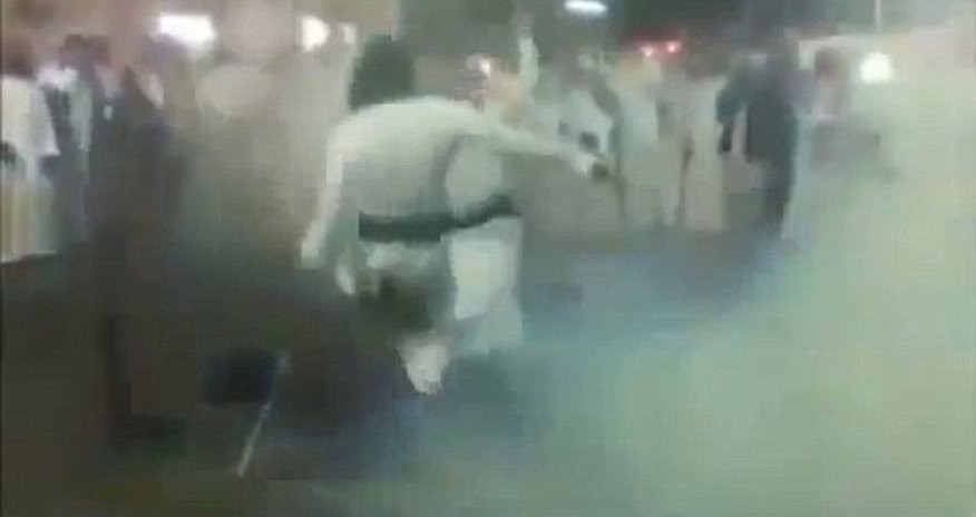 Saudi dancers' gun routine goes horribly wrong when... Saudi dancers' gun routine goes horribly wrong when...