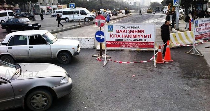Sürücülərin nəzərinə: bu yol bağlandı - Fotolar Sürücülərin nəzərinə: bu yol bağlandı - Fotolar