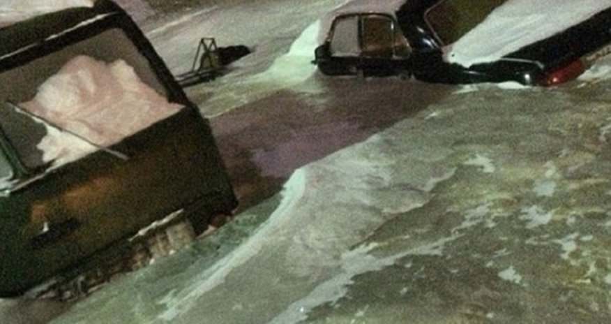 The town that was turned into an ice-block The town that was turned into an ice-block