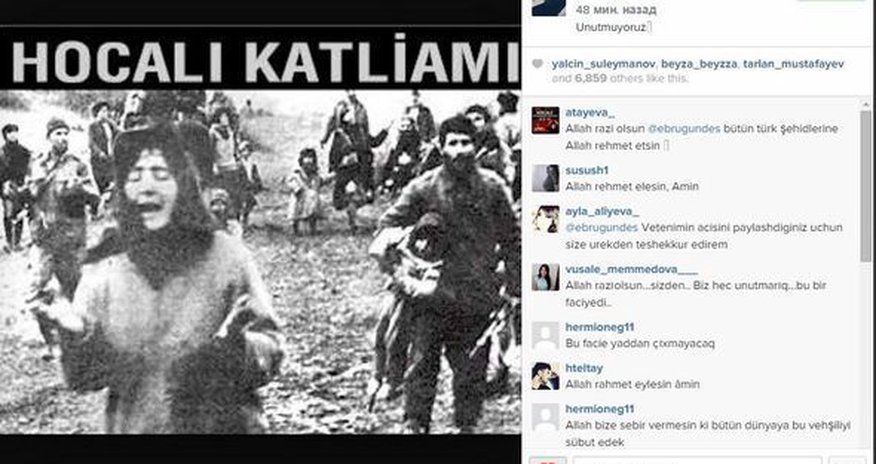 Известная певица о трагедии Ходжалы Известная певица о трагедии Ходжалы
