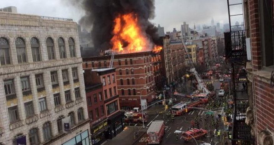 New York fire, building collapse injure 12; gas blast blamed New York fire, building collapse injure 12; gas blast blamed