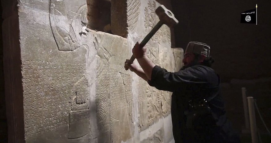 Shock new video shows ISIS thugs smashing historic Iraqi city of Nimrud