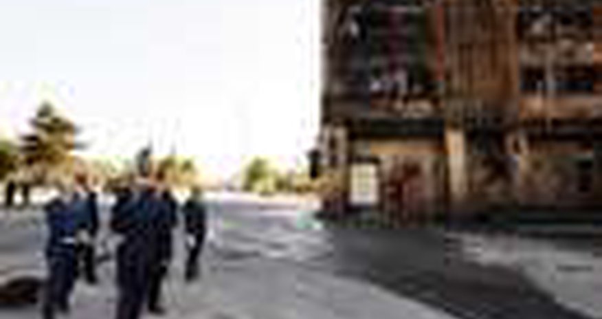 President Aliyev visits Baku building destroyed by fire President Aliyev visits Baku building destroyed by fire