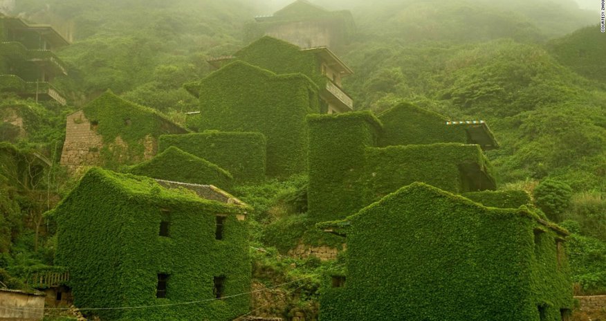Abandoned Chinese village swallowed by vines Abandoned Chinese village swallowed by vines