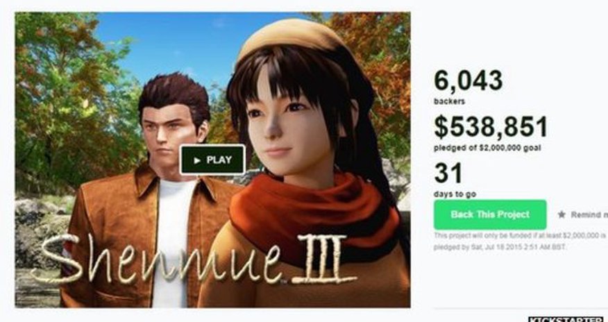 Sony starts Kickstarter for Shenmue III game Sony starts Kickstarter for Shenmue III game
