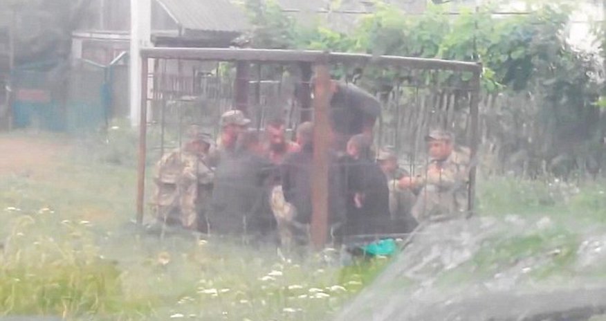 Ukraine cages its soldiers to stop them getting drunk Ukraine cages its soldiers to stop them getting drunk
