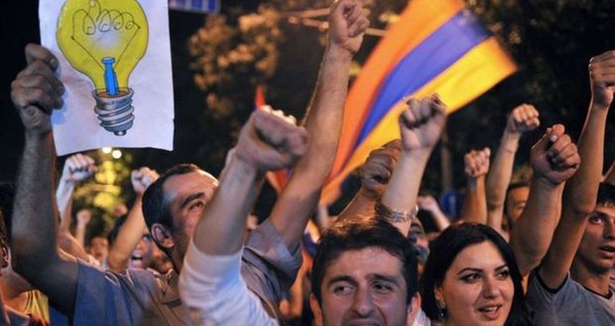İrəvandakı nümayiş başa çatdı İrəvandakı nümayiş başa çatdı