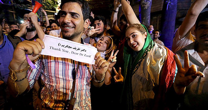 Iranians take to Tehran streets to hail nuclear deal Iranians take to Tehran streets to hail nuclear deal