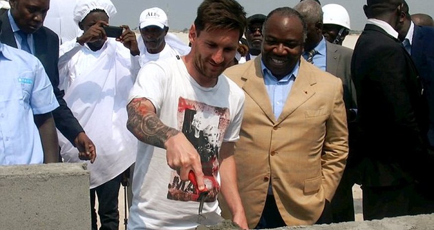Messi accused of receiving £2.4m to lay a stone at 2017 Africa Cup of Nations stadium