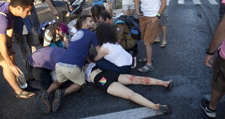 Horror as six people are stabbed at Jerusalem gay pride march