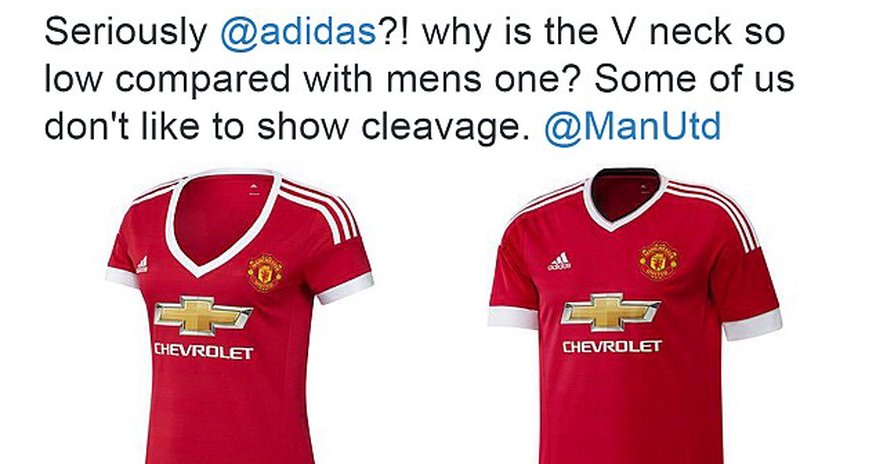 Manchester United slammed for 'sexist' women's replica shirt Manchester United slammed for 'sexist' women's replica shirt