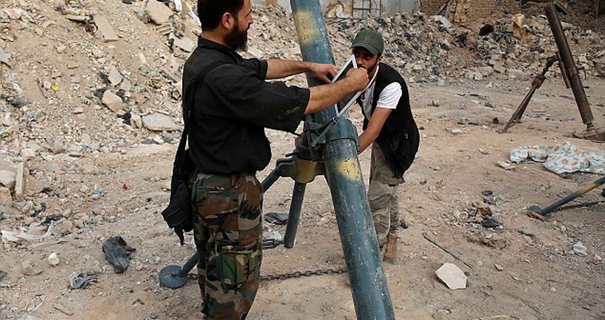 Syrian rebels use iPad measuring app to aim crude artillery at government forces Syrian rebels use iPad measuring app to aim crude artillery at government forces