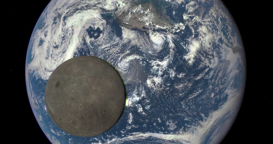 Space telescope catches the moon crossing the Earth from the 'dark side' Space telescope catches the moon crossing the Earth from the 'dark side'