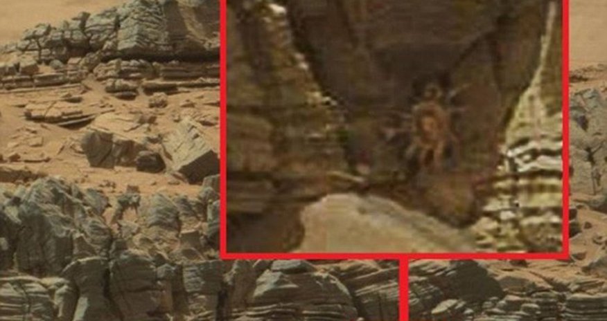 Crab-like 'alien facehugger' in a cave is spotted on Mars Crab-like 'alien facehugger' in a cave is spotted on Mars