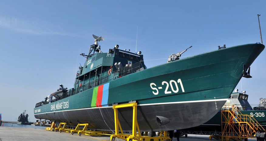 President Aliyev inspects new border guard ship President Aliyev inspects new border guard ship