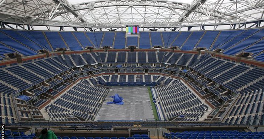 US Open 2015: Women's semi-finals postponed because of rain US Open 2015: Women's semi-finals postponed because of rain
