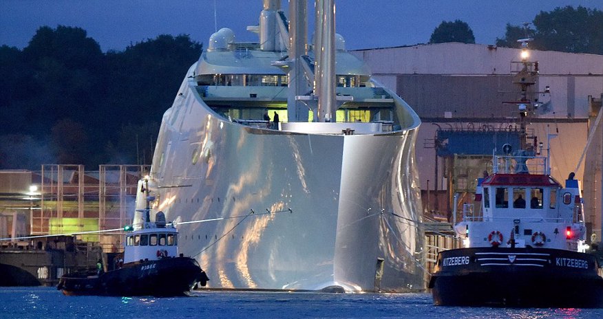 Russian billionaire unveils his £260m superyacht Russian billionaire unveils his £260m superyacht