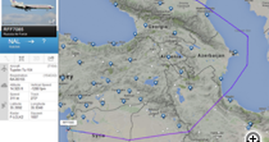 Russian military flights to Syria skirting Caucasus Russian military flights to Syria skirting Caucasus