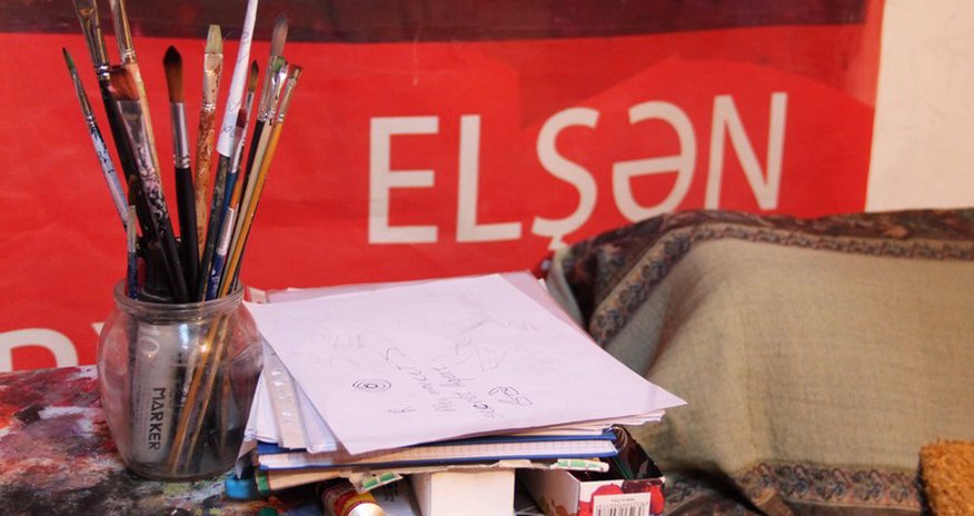 Bir gün rəssam emalatxanasında... - FOTOLAR Bir gün rəssam emalatxanasında... - FOTOLAR