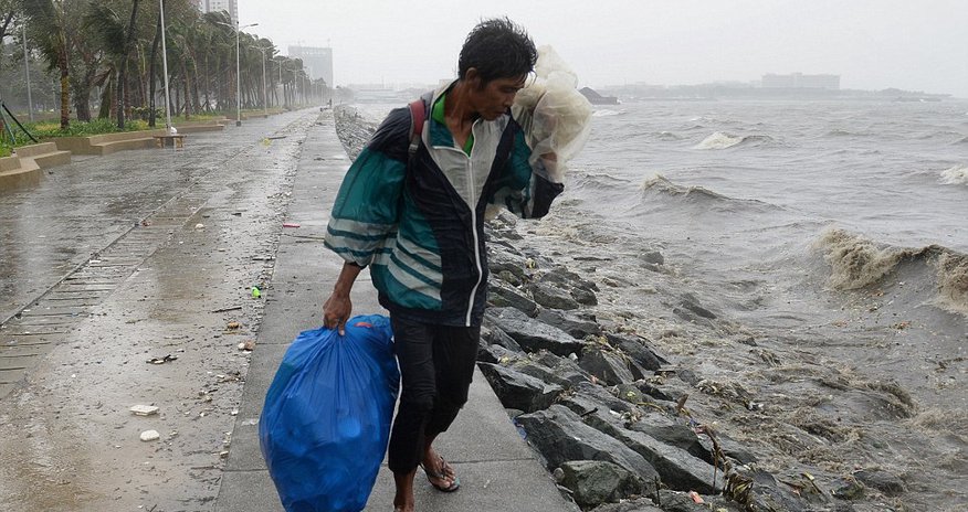 Typhoon ploughs into Philippines killing two people and leaving 23,000 more without homes Typhoon ploughs into Philippines killing two people and leaving 23,000 more without homes