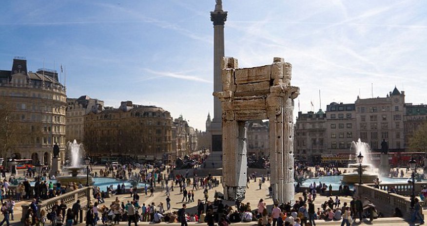 Ancient arch of Palmyra to be recreated in Trafalgar Square and Times Square Ancient arch of Palmyra to be recreated in Trafalgar Square and Times Square