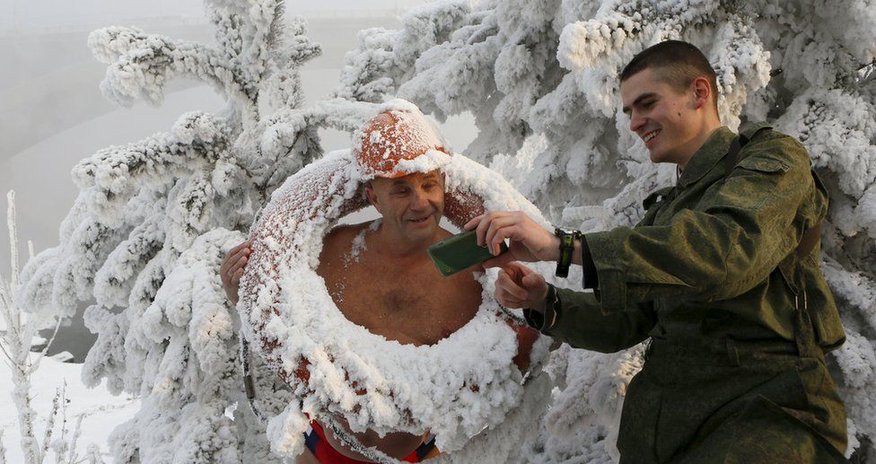 In pictures: Taking the plunge at -30C In pictures: Taking the plunge at -30C