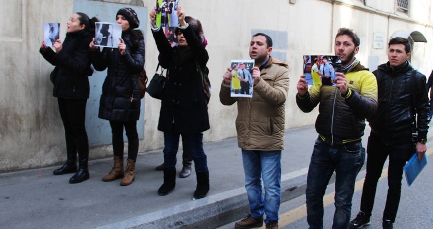"Jurnalist ölümünə son!" aksiyasından - FOTOLAR "Jurnalist ölümünə son!" aksiyasından - FOTOLAR