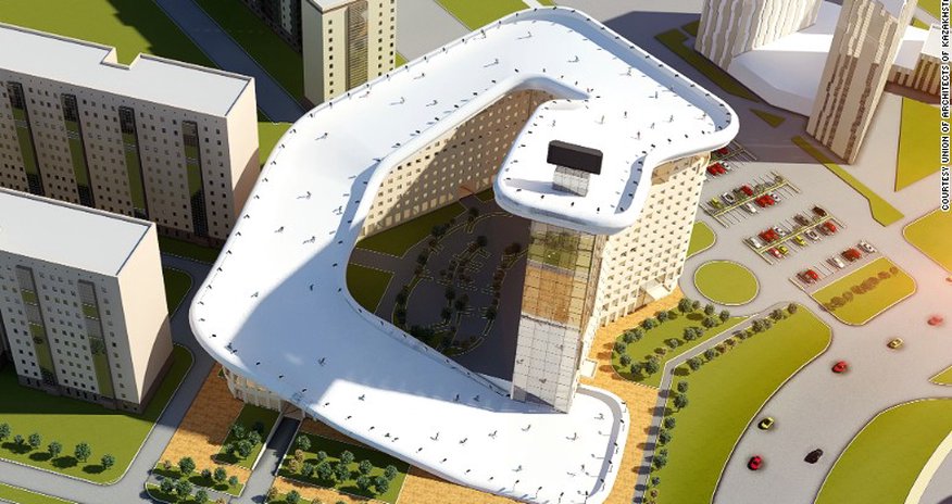 Slalom House: Ski slope could be built on top of apartment block Slalom House: Ski slope could be built on top of apartment block