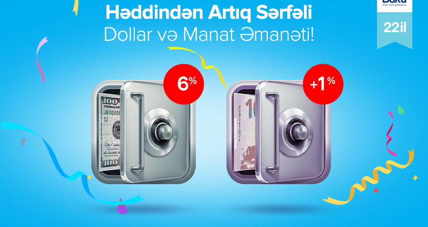Bank of Baku Ad Gününə Özəl Əmanət Faizlərini Artırdı! Bank of Baku Ad Gününə Özəl Əmanət Faizlərini Artırdı!