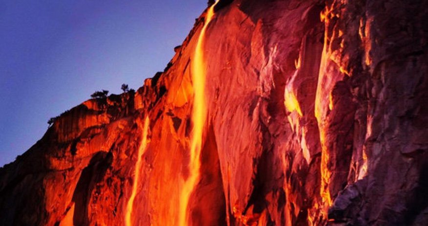 Spectacular photos capture rare 'firefall' phenomenon Spectacular photos capture rare 'firefall' phenomenon
