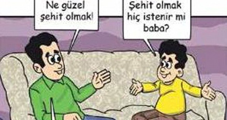 Сomic printed by Turkish government encourages boys and girls to seek Islamic martyrdom