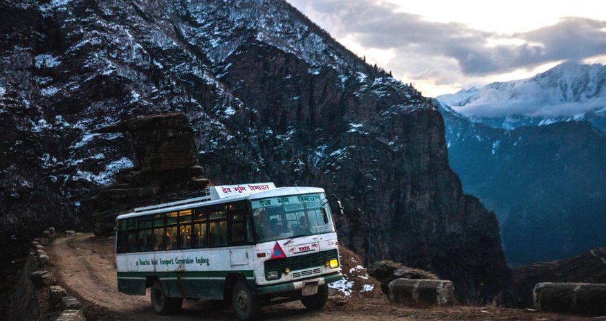 A perilous ride to a remote valley A perilous ride to a remote valley