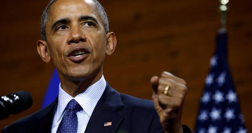 Obama says Russia sanctions must stay in place until Minsk implemented Obama says Russia sanctions must stay in place until Minsk implemented