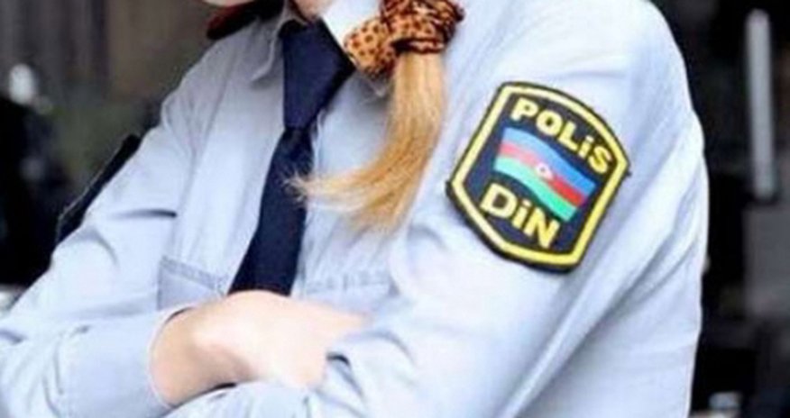 Azərbaycanda polis baş leytenantı geyimində qadın tutulub Azərbaycanda polis baş leytenantı geyimində qadın tutulub