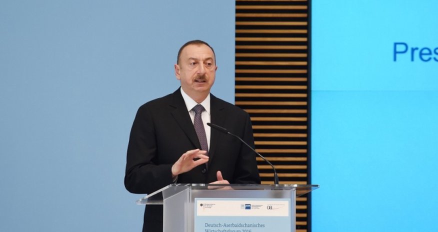İlham Əliyev Azərbaycan-Almaniya İqtisadi Forumunun açılışında iştirak etdi - Fotolar İlham Əliyev Azərbaycan-Almaniya İqtisadi Forumunun açılışında iştirak etdi - Fotolar